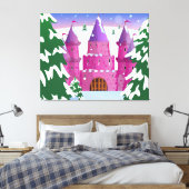 Märchenschloss Winter Leinwanddruck (Insitu (Schlafzimmer))