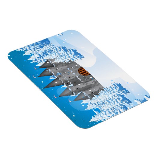 Märchenschloss Winter Magnet (Rechte Seite)