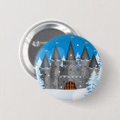 Märchenschloss Winter Schnee Button (Vorne & Hinten)