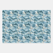 Märchenschlösser Blau Geschenkpapier Set (Vorderseite 3)