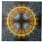 Märchenschmuck im runden Fraktal Fliese (Vorderseite)