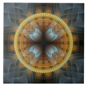 Märchenschmuck im runden Fraktal Fliese