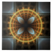 Märchenschmuck im runden Fraktal Fliese (Vorderseite)