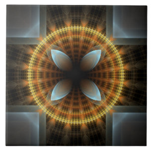 Märchenschmuck im runden Fraktal Fliese