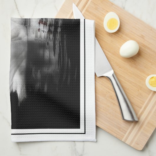 Märchenschwäne Geschirrtuch (Viertel Falte)