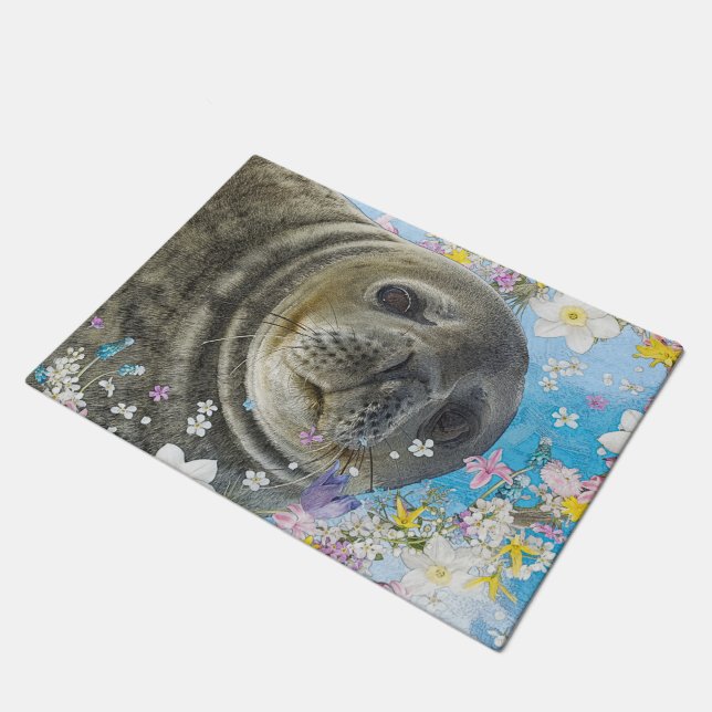 Märchensee im Ozean der Blume Fußmatte (Schrägansicht)