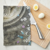 Märchensee im Ozean der Blume Geschirrtuch (Viertel Falte)