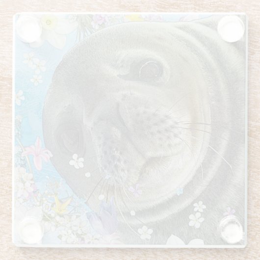 Märchensee im Ozean der Blume Glasuntersetzer (Rückseite)