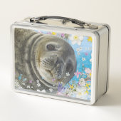 Märchensee im Ozean der Blume Metall Brotdose (Rückseite)