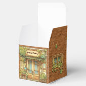 Märchenstil gemütliches Café brauner Backstein, Fa Geschenkschachtel (Geöffnet)