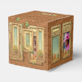 Märchenstil gemütliches Café brauner Backstein, Fa Geschenkschachtel (Rückseite)