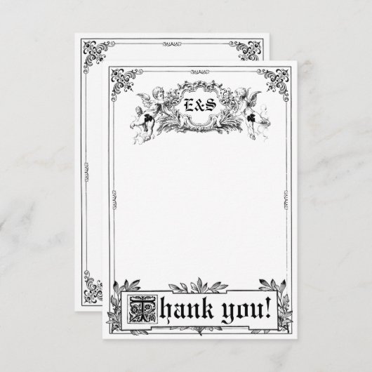 Märchenstorybook-Hochzeit danken Ihnen Karten (Vorne/Hinten)