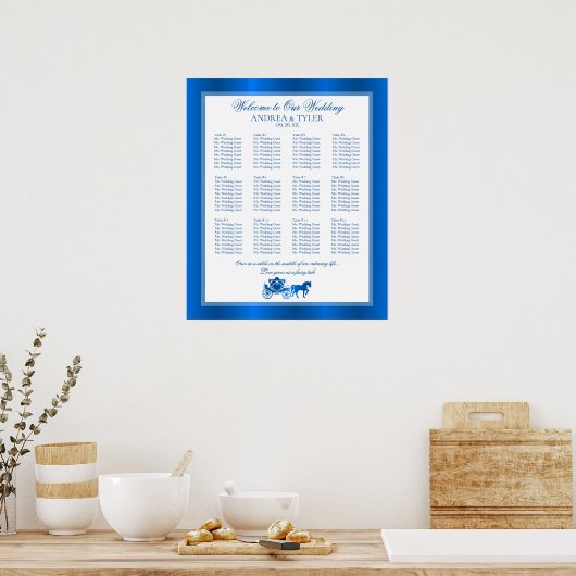 Märchentabelle zur Hochzeitsfahrt Poster (Küche)