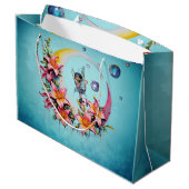 Märchentanz auf dem Mond Große Geschenktüte (Rückseite Schrägansicht)