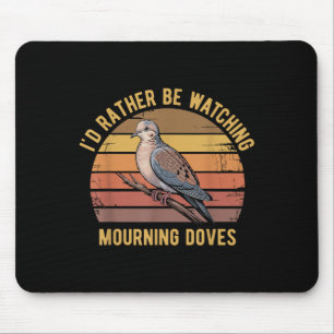 Märchenvogel Lover Vintager Retro-Sonnenuntergang Mousepad