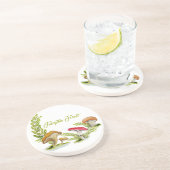 Märchenwald Aquarell Set von Pilzen Getränkeuntersetzer (Seite)