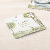 Märchenwald Bärchen Wartet Baby- Shower Untersetzer (angewinkelt)