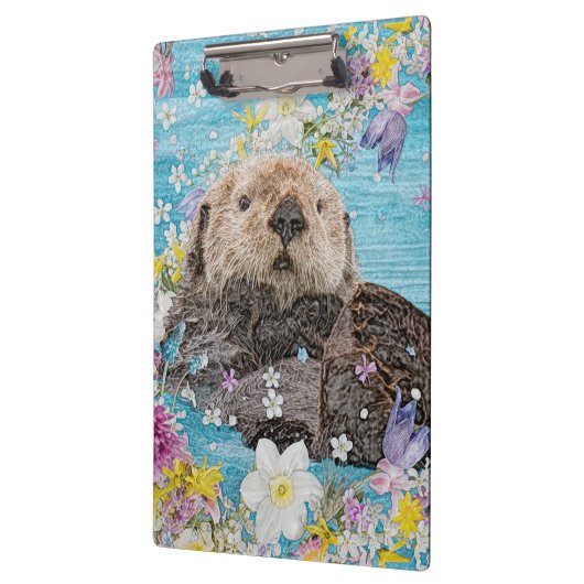 Märchenwald im Fluss der Blume Klemmbrett (Links)