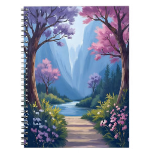 Märchenwald Magische Florale Naturlandschaft Notizblock