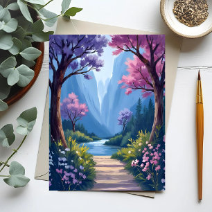 Märchenwald   Magische Florale Naturlandschaft Postkarte