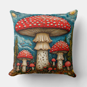 🍄 Märchenwald-Pilze Gemütliches Dekor-Geschenk ✨ Kissen