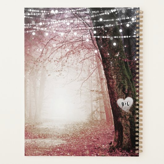 Märchenwald - Save the Date rosa Planer (Rückseite)