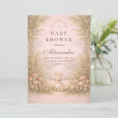 Märchenwald-Tiere Baby Shower Einladung (Stehend Vorderseite)