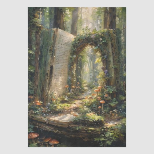 Märchenwaldpfad Seidenpapier (Vorderseite)