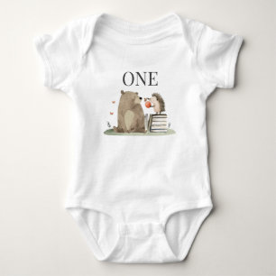 Märchenwaldtiere 1. Geburtstag Baby Strampler