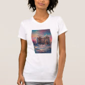 Märchenwelt, Winterschloss, Schneeschloss, Geschen T-Shirt (Vorderseite)