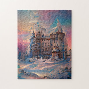 Märchenwelt, Winterschloss, Schneeschloss, Weihnac Puzzle