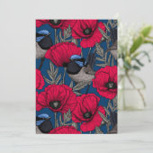 Märchenwren und Mohn (Stehend Vorderseite)