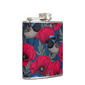 Märchenwren und Mohn Flachmann (Rechts)