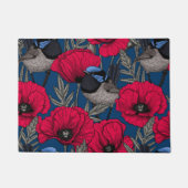 Märchenwren und Mohn Fußmatte (Vorderseite)