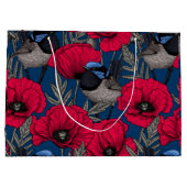 Märchenwren und Mohn Große Geschenktüte (Rückseite)