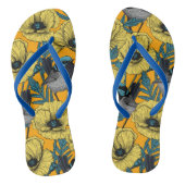 Märchenwren und Mohn in Gelb Badesandalen (Fußbett)