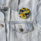 Märchenwren und Mohn in Gelb Button (Beispiel)