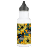 Märchenwren und Mohn in Gelb Edelstahlflasche (Links)