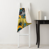 Märchenwren und Mohn in Gelb Sherpadecke (Beispiel)