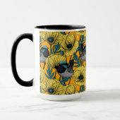 Märchenwren und Mohn in Gelb Tasse (Links)