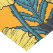 Märchenwren und Mohn in Gelb Tischdecke (Schrägansicht)