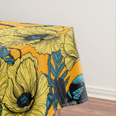 Märchenwren und Mohn in Gelb Tischdecke (Beispiel)