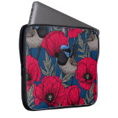 Märchenwren und Mohn Laptopschutzhülle (Vorne Rechts)