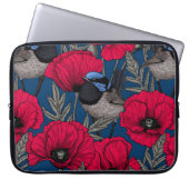 Märchenwren und Mohn Laptopschutzhülle (Vorderseite)