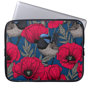 Märchenwren und Mohn Laptopschutzhülle