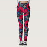 Märchenwren und Mohn Leggings<br><div class="desc">Märchen und Mohnchen,  nahtlos gezeichnet Muster auf Illustrator.</div>