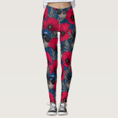 Märchenwren und Mohn Leggings (Vorderseite)