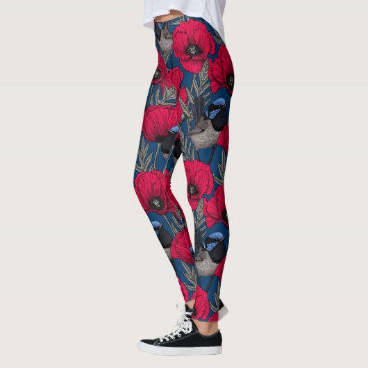 Märchenwren und Mohn Leggings (Links)