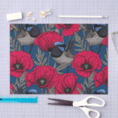 Märchenwren und Mohn Seidenpapier (Handwerk)