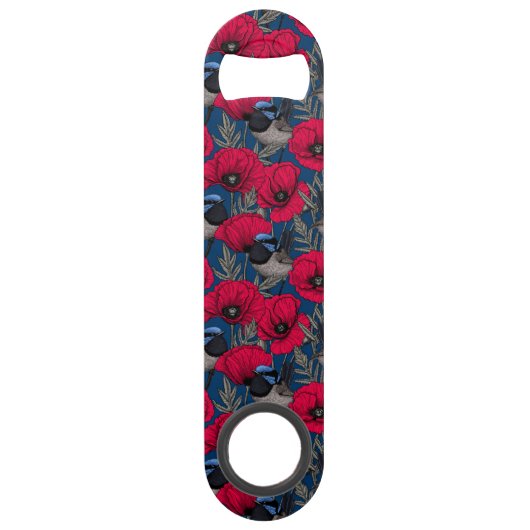 Märchenwren und Mohn Speed Flaschenöffner (Vorderseite)